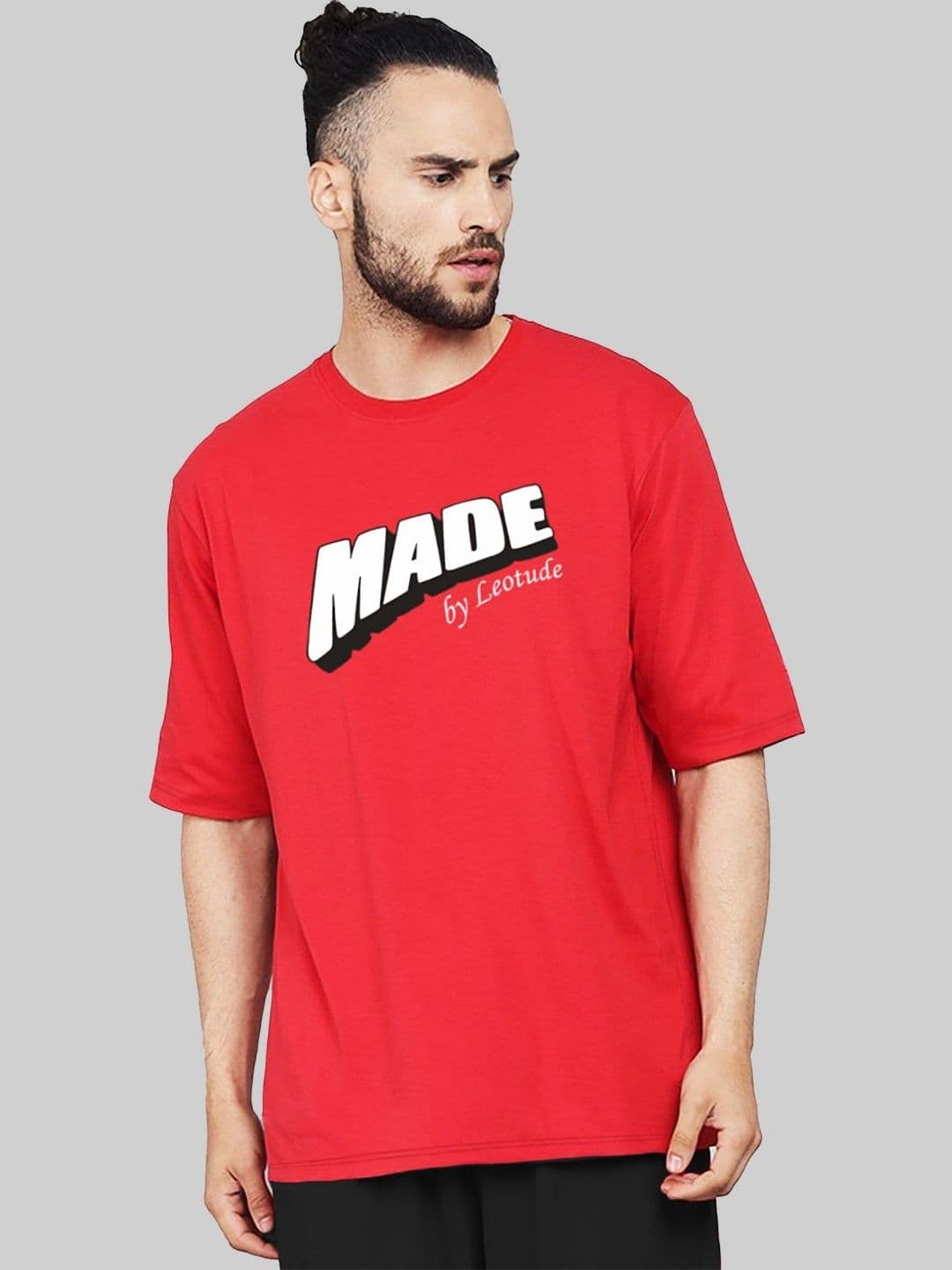 Leotude Men Typography Printed Round Neck T-shirt - view 1