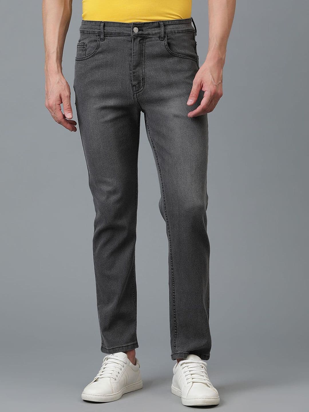Stylecast X Kotty Men Straight Fit Mid-Rise Light Fade Stretchable Jeans - view 1