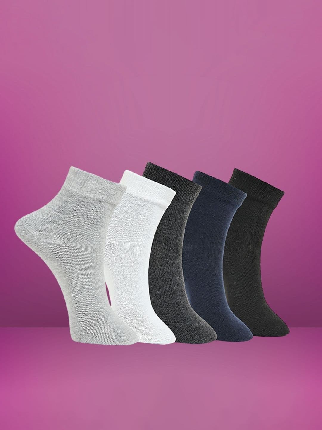 MJE Unisex Pack Of 5 Ankle-Length Socks - view 1