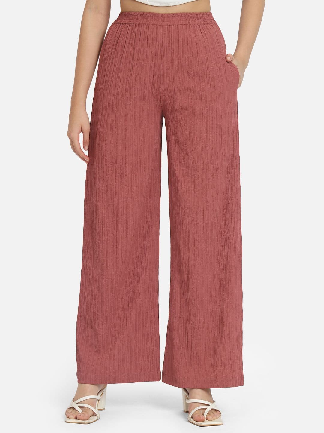 OTIRA Women Crepe Wide Leg Palazzos - view 1