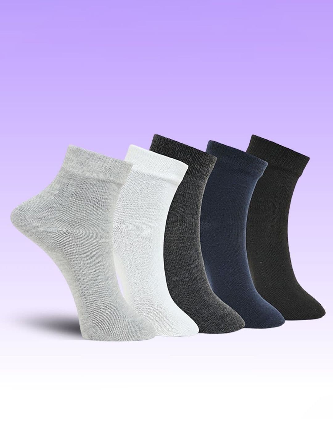MJE Pack Of 5 Everyday Lightweight Ankle-Length Socks - view 1