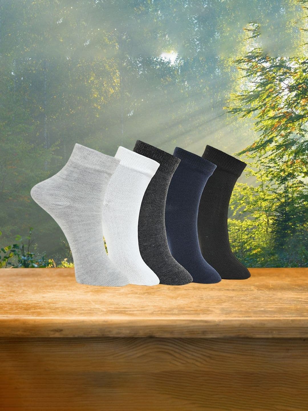 MJE Unisex Pack Of 5 Comfortable Ankle-Length Socks - view 1