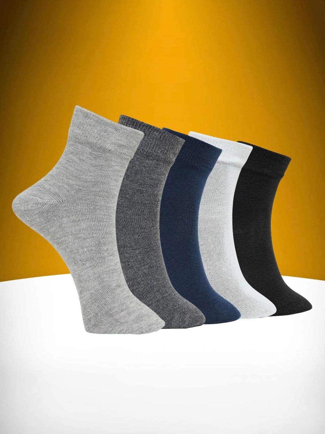 MJE Unisex Pack Of 5 Comfortable Ankle-Length Socks - view 1