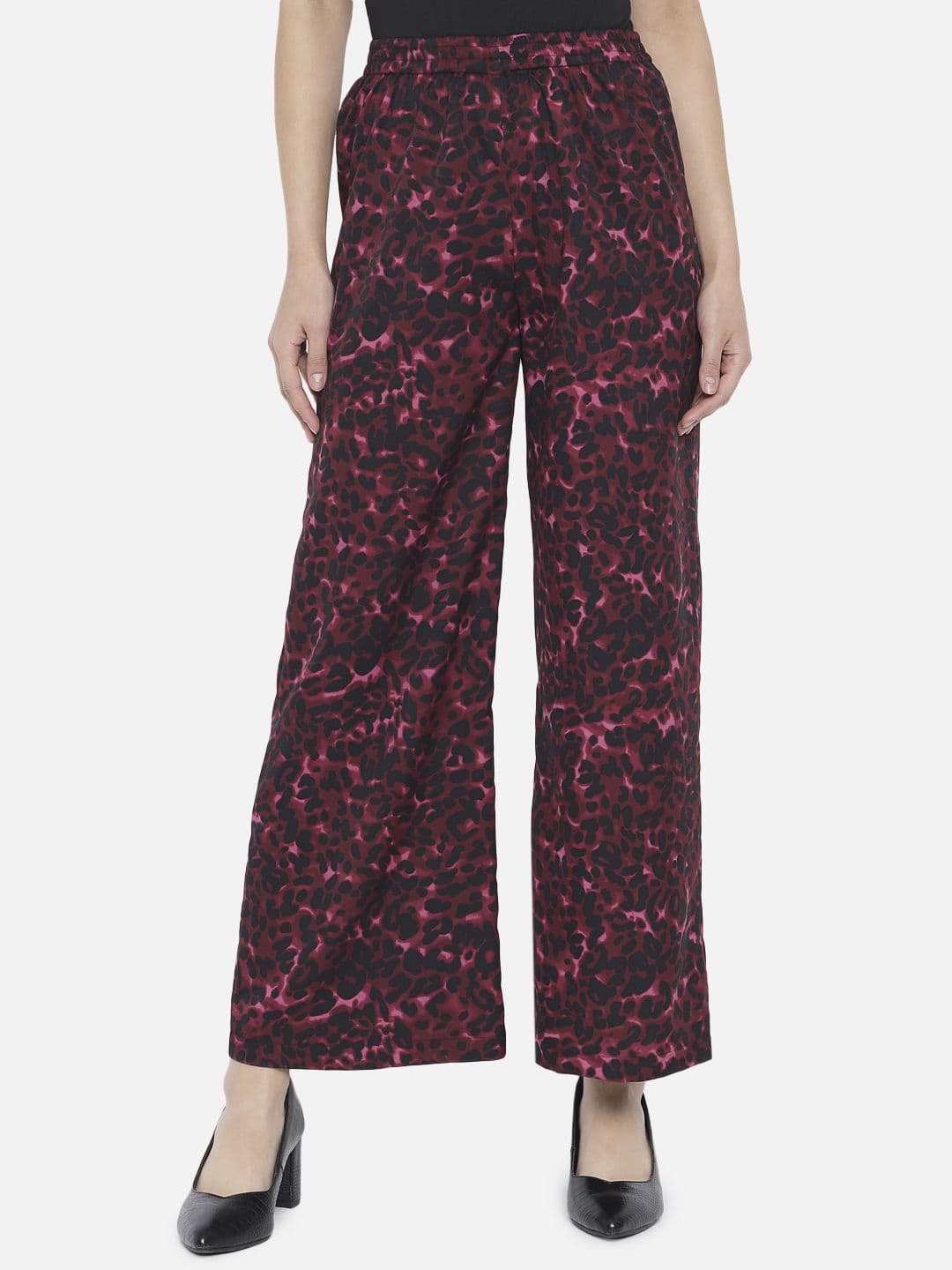 OTIRA Women Animal Printed Crepe Palazzos - view 1