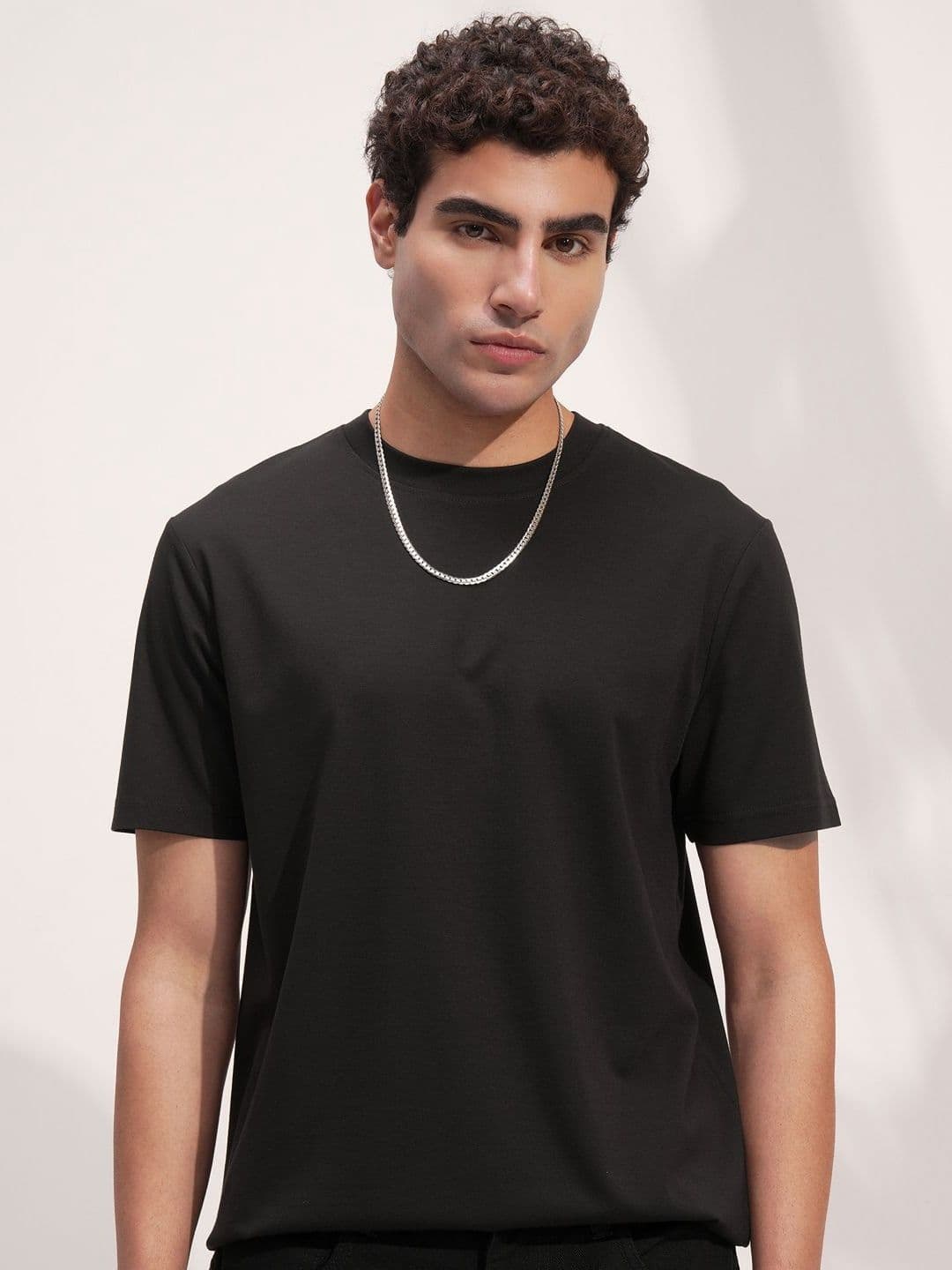 HIGHLANDER Men Solid Drop-Shoulder Sleeves T-shirt - view 1