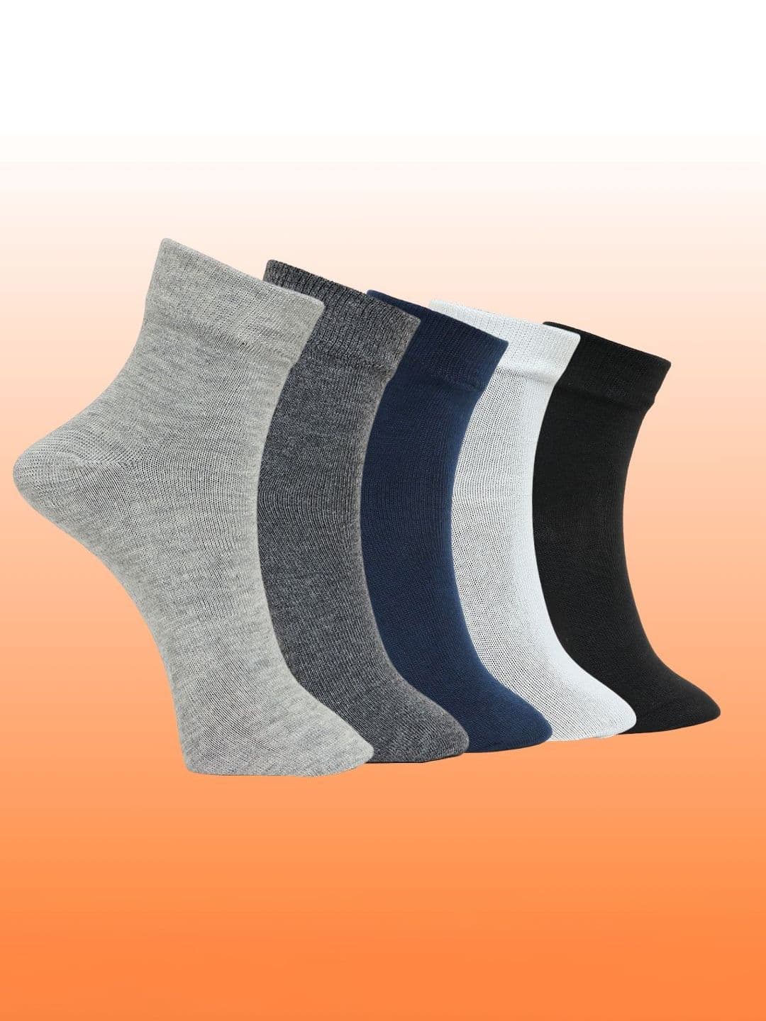 MJE Unisex Pack Of 5 Comfortable Ankle-Length Socks - view 1