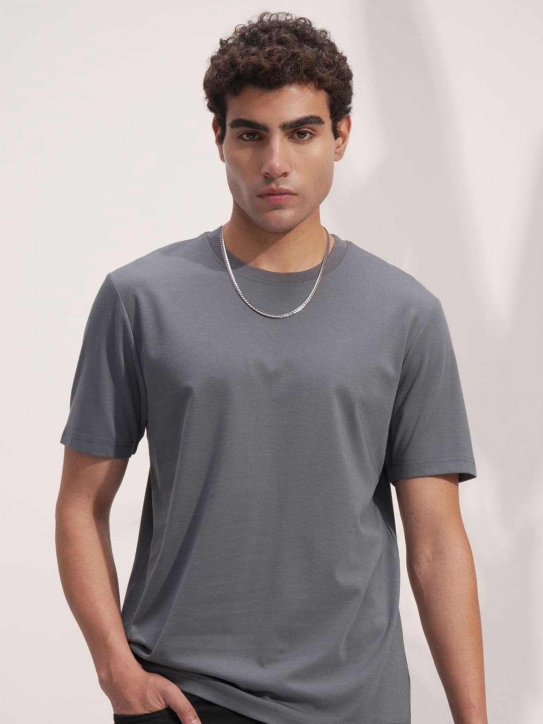 HIGHLANDER Men Round Neck Drop-Shoulder Sleeves T-shirt - view 1