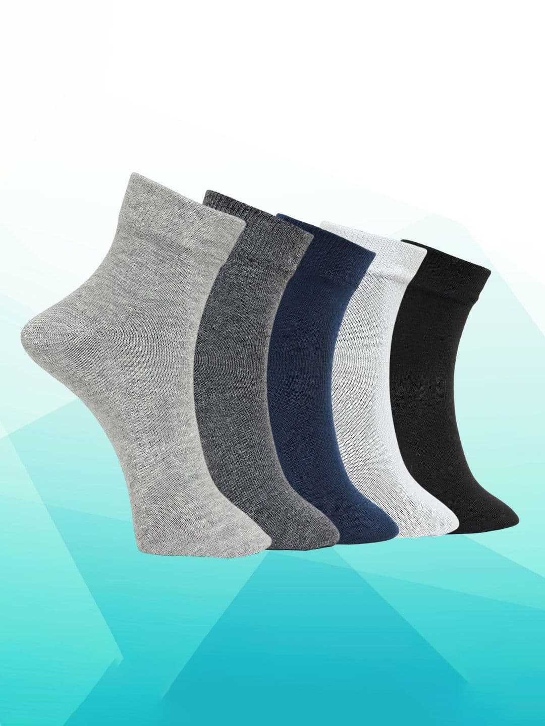 MJE Unisex Pack Of 5 Everyday Lightweight Ankle-Length Socks - view 1