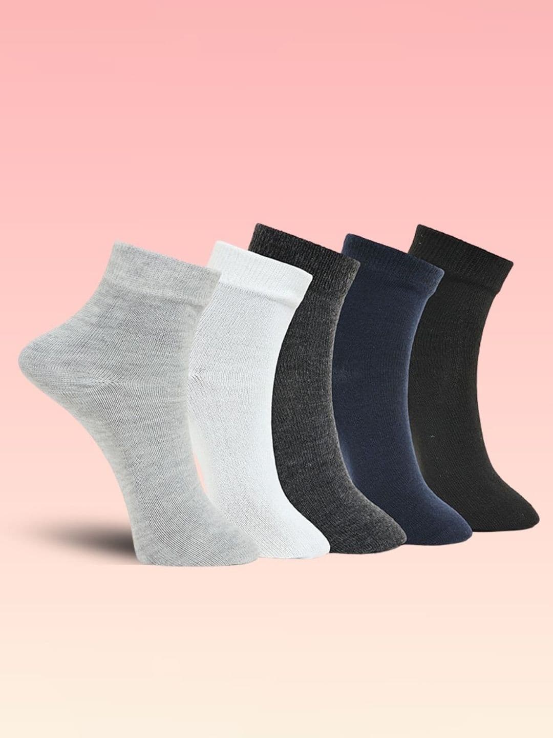 MJE Pack Of 5 Moisture-Wicking Ankle-Length Socks - view 1
