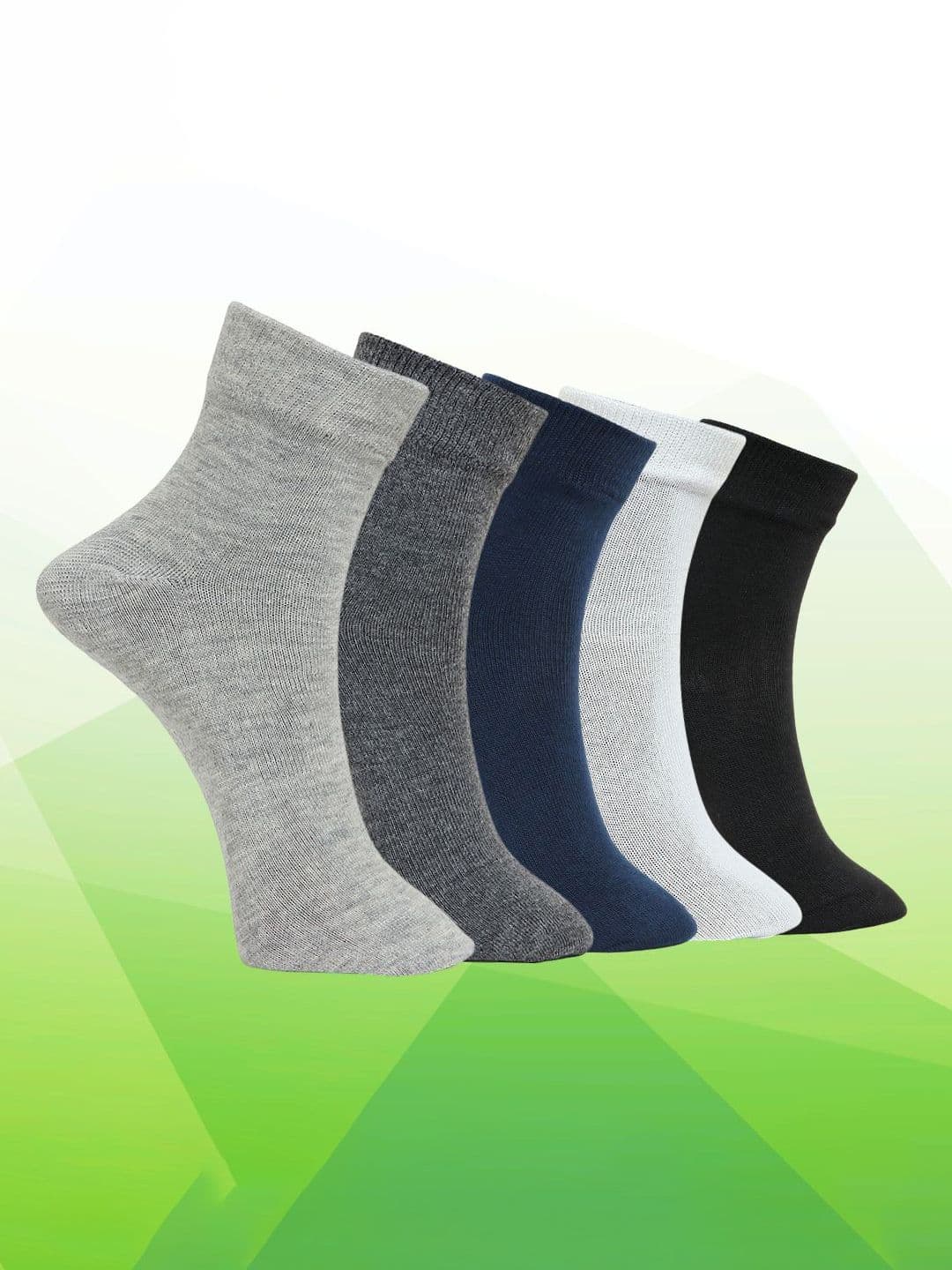 MJE Unisex Pack Of 5 Everyday Lightweight Ankle-Length Socks - view 1