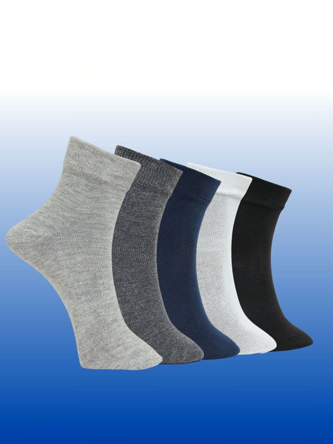 MJE Unisex Pack Of 5 Everyday Lightweight Ankle-Length Socks - view 1