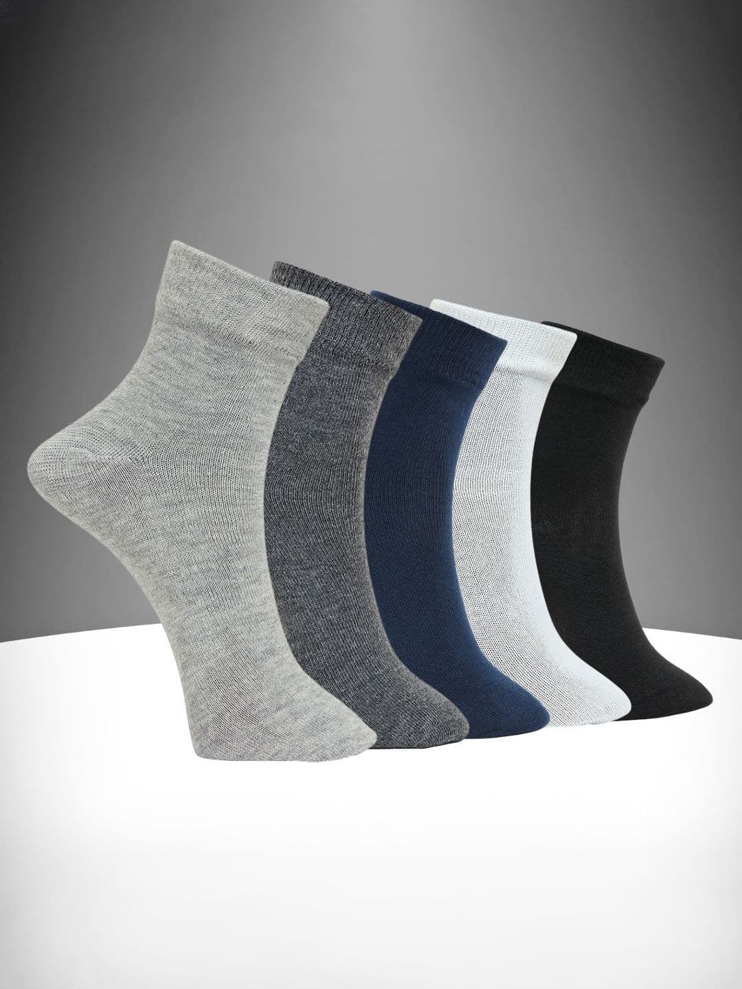 MJE Unisex Pack Of 5 Everyday Lightweight Ankle-Length Socks - view 1