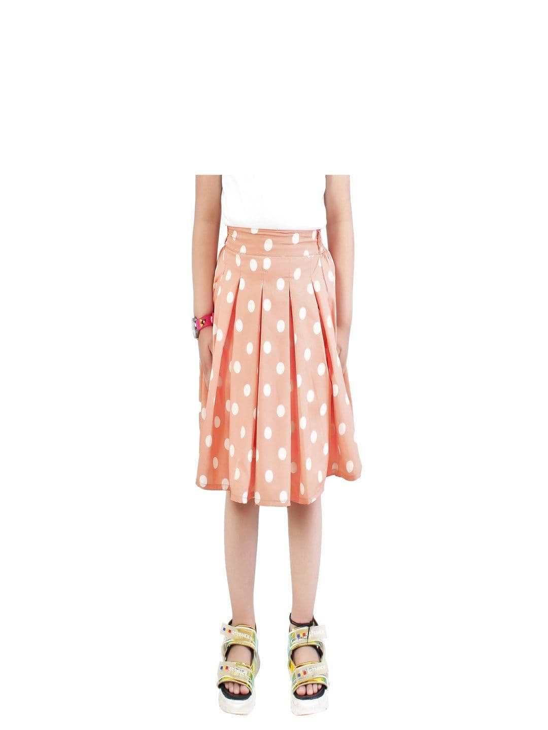 Klowvila Fashion Kids Polka Dot Polycrape Pleated Casual Skirt - view 1