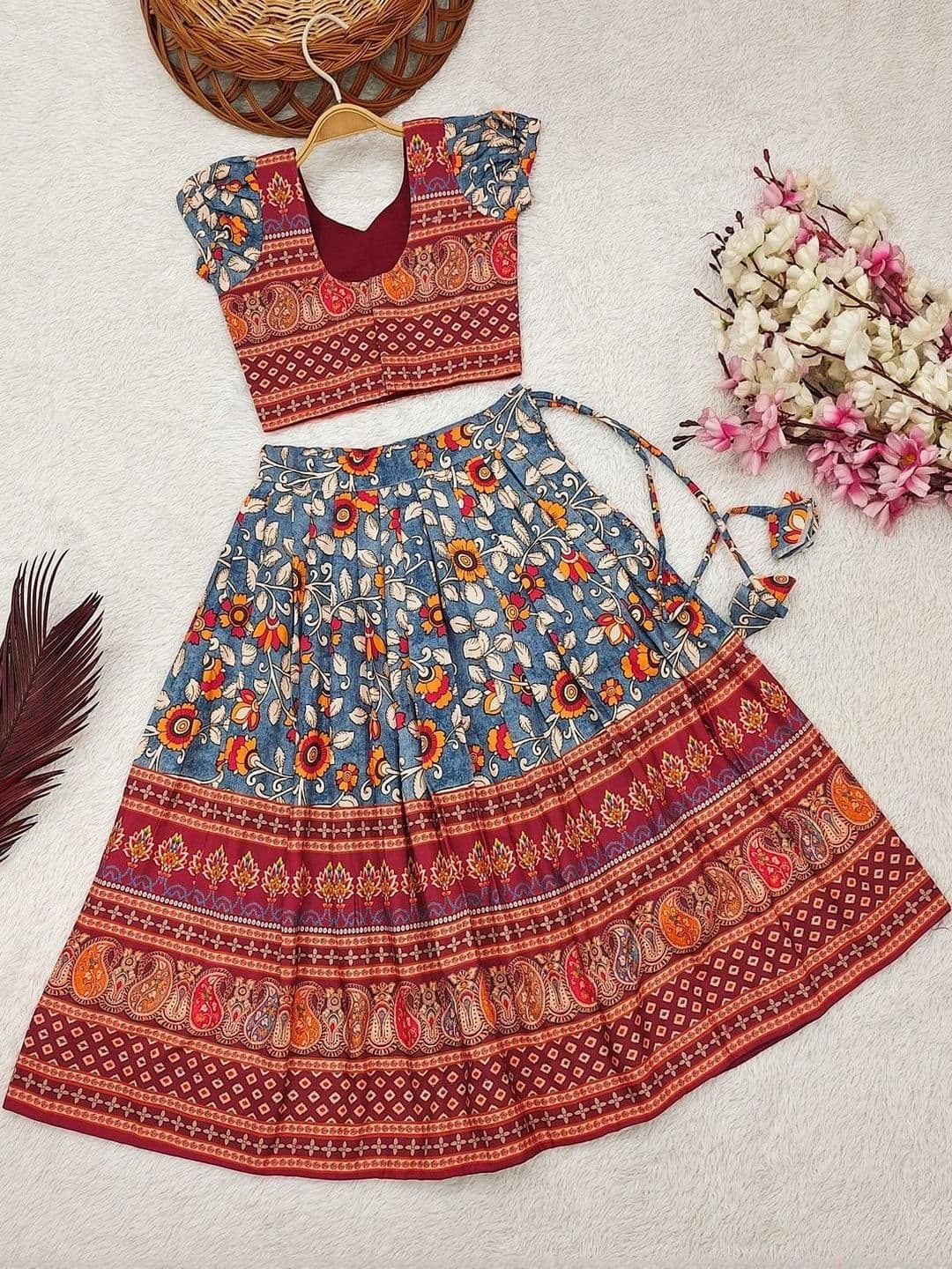Shoryam Fashion Girls Viscose Rayon Ready to Wear Lehenga Choli - view 1