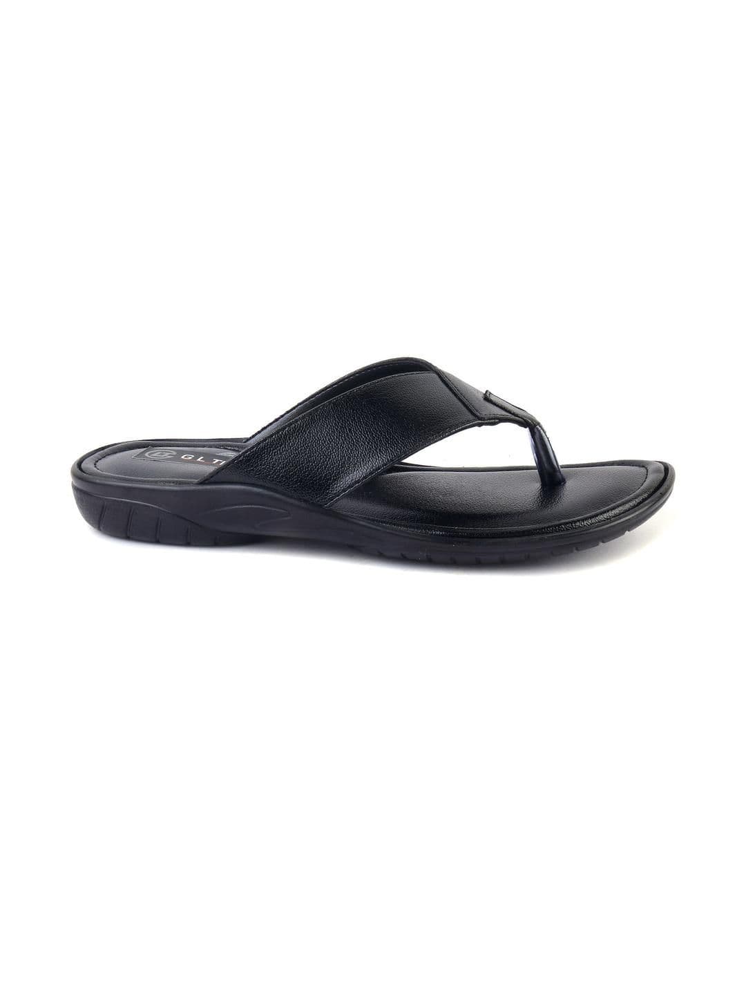 G L Trend Men Casual Stylish Comfortable Slip-On Black Slipper Sandals - view 1