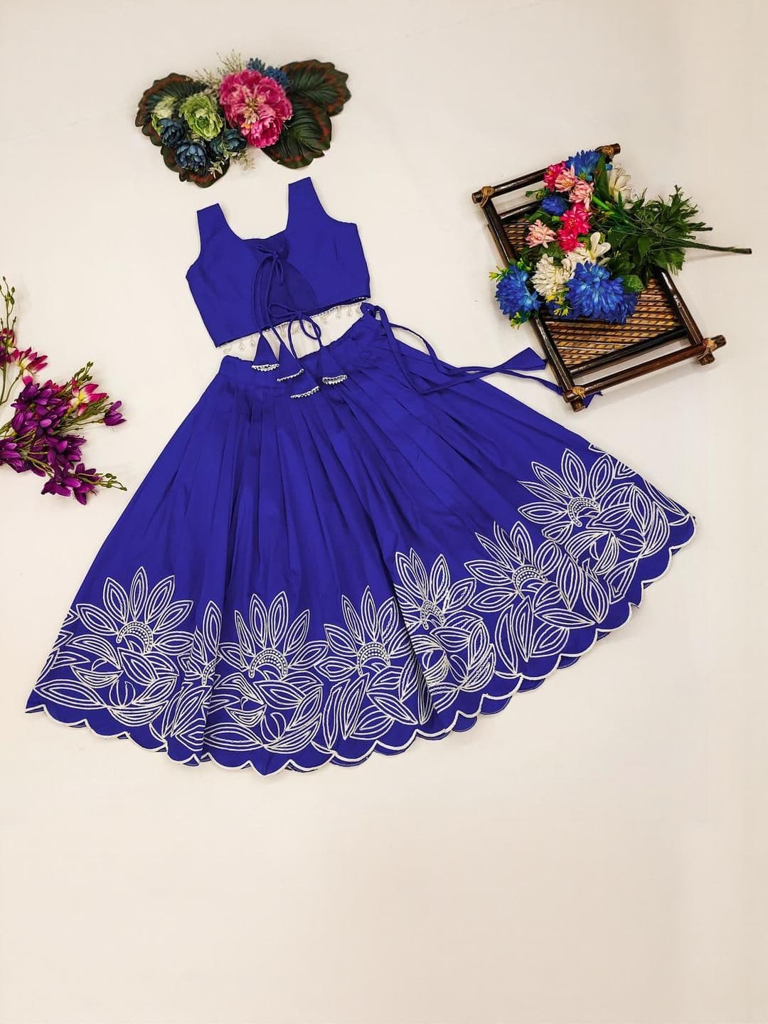 Shoryam Fashion Girls Art Silk Ready to Wear Lehenga Choli - view 1