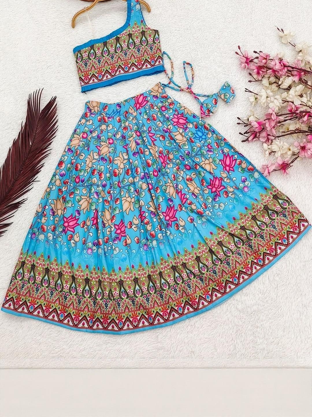 Shoryam Fashion Girls Viscose Rayon Ready to Wear Lehenga Choli - view 1