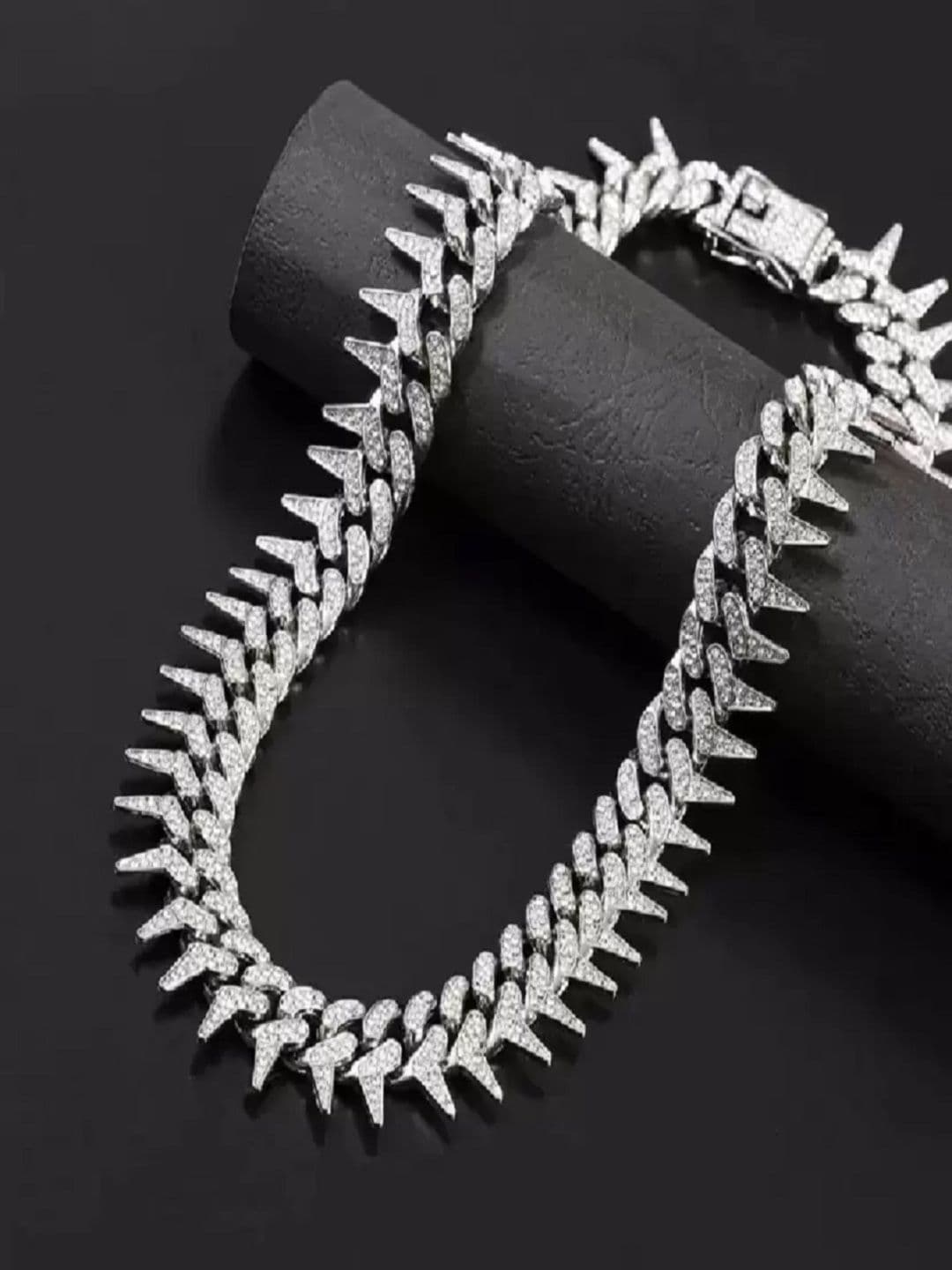 Vivity Unisex Silver-Plated Choker Chain - view 1
