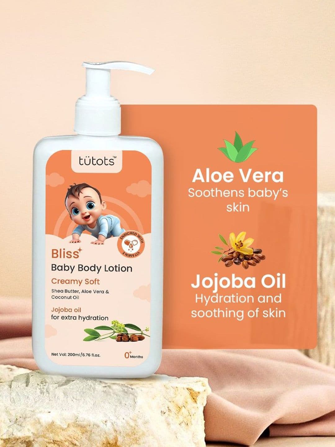 Tutots Bliss Baby Body Lotion with Shea Butter- 200 ml - view 1