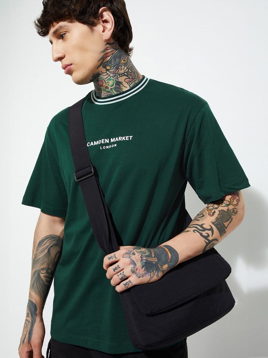 max Round Neck Regular Sleeves Pure Cotton T-shirt - view 1