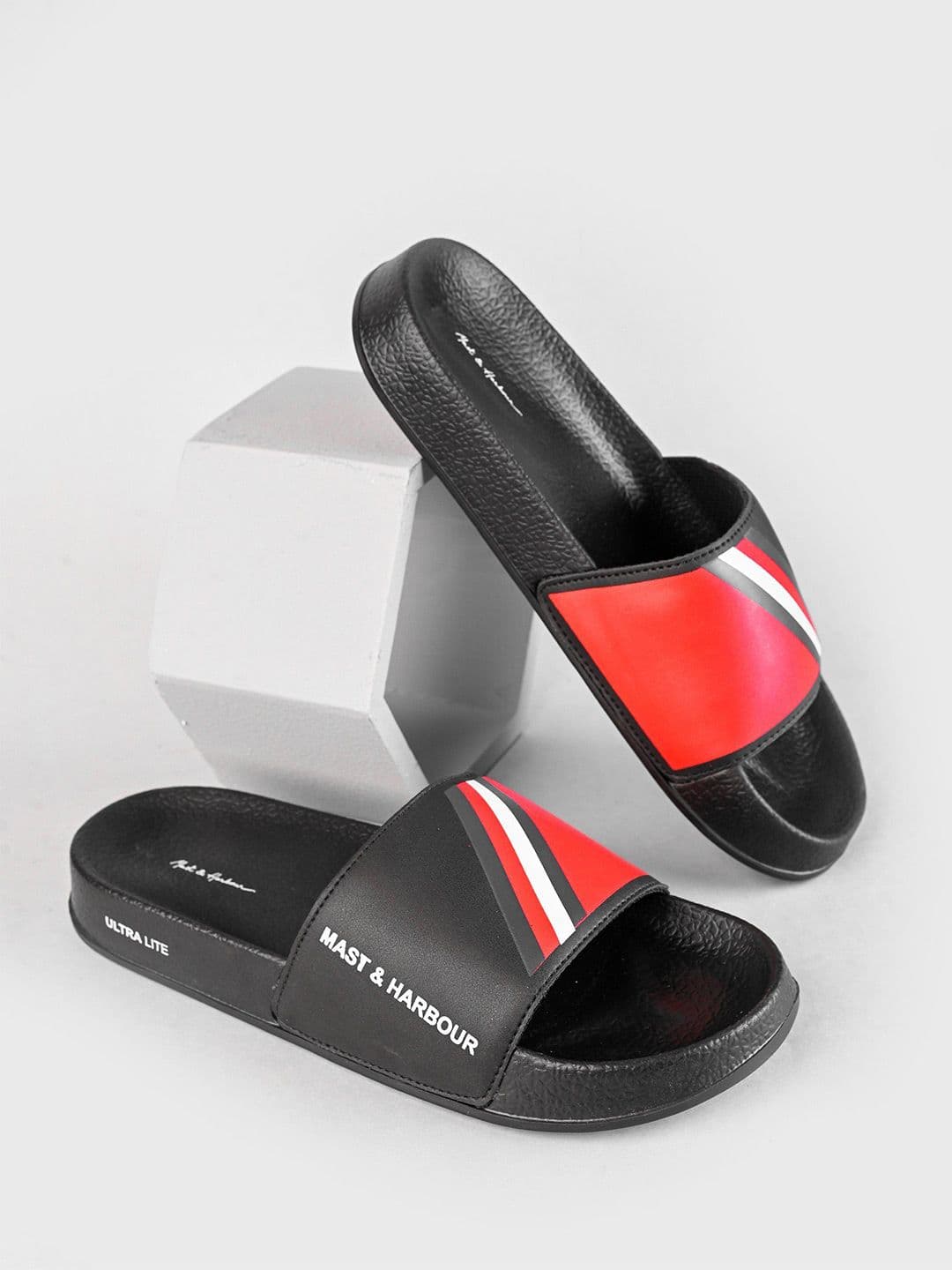 Mast & Harbour Men Colourblocked Sliders - view 1