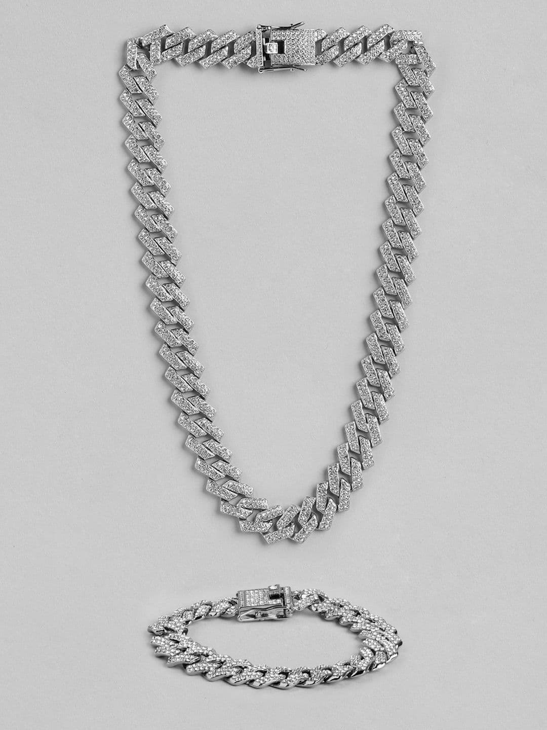 PARIS HAMILTON Set of 2 Silver-Plated Necklace & Bracelet - view 1