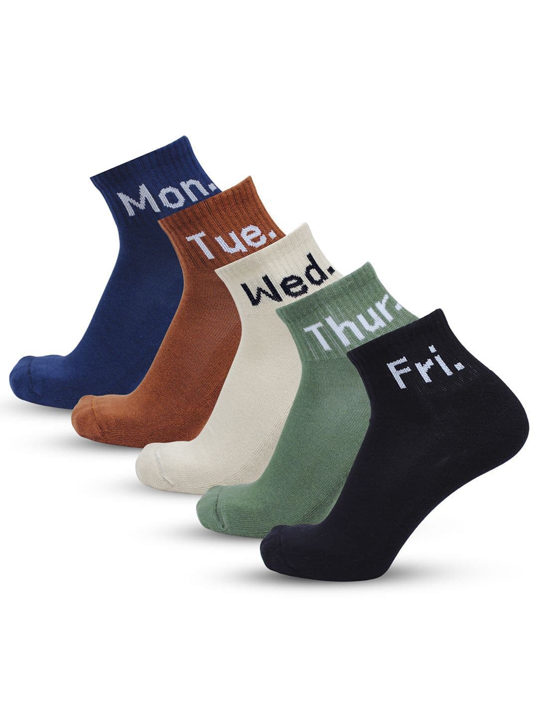 The Sock Street Men Pack Of 5 Patterned Ankle-Length Socks - view 1