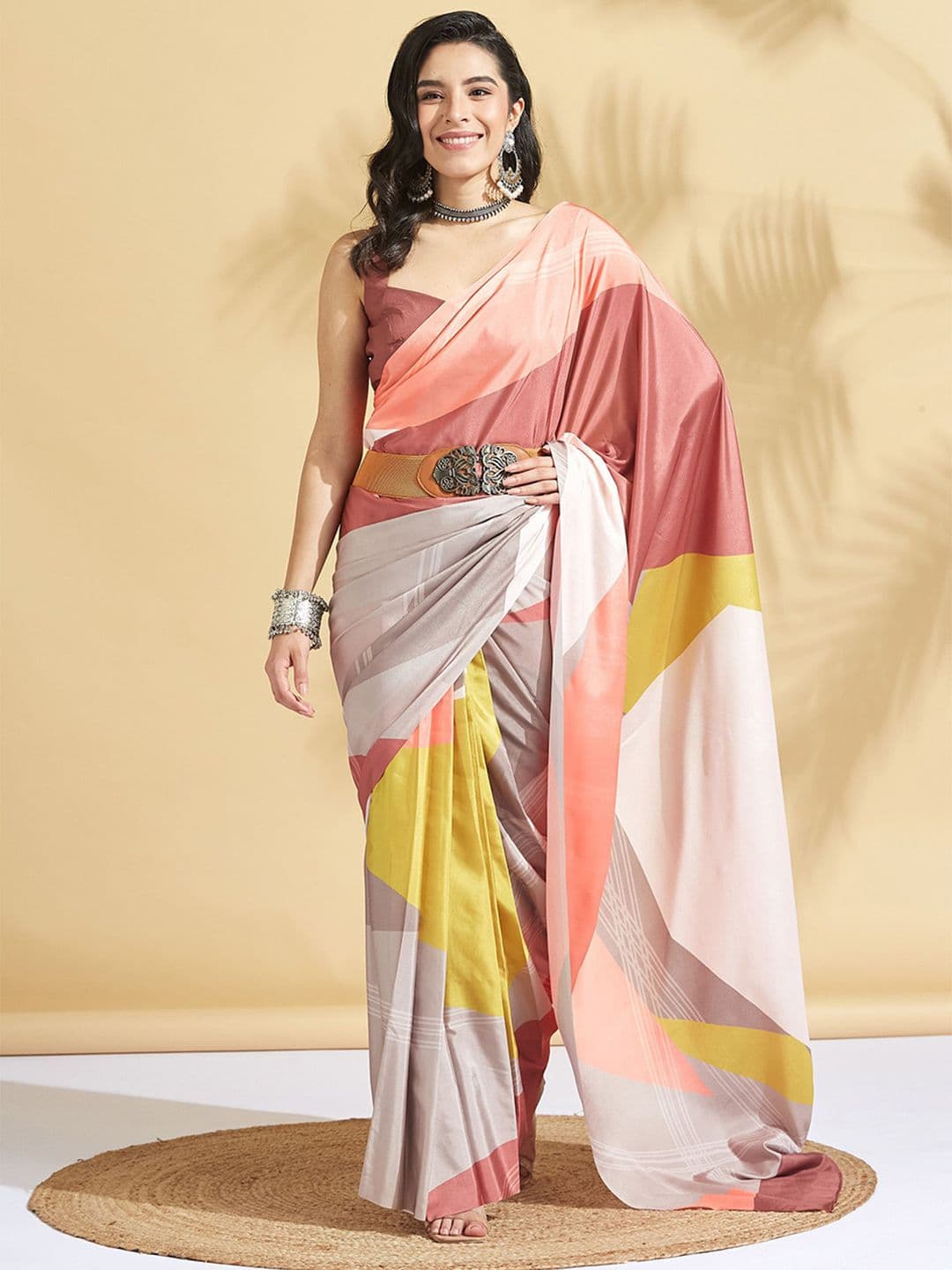 RACHNA Colorblocked Ready to Wear Saree - view 1