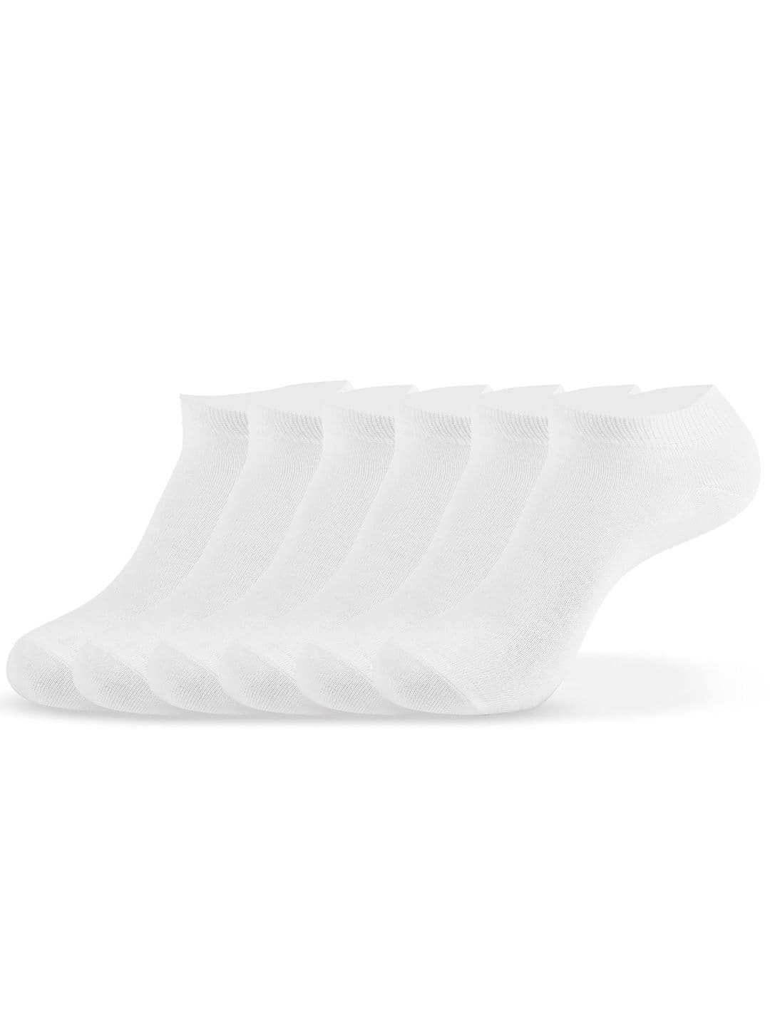 Socksxpress Men Pack Of 6 Cotton White Ankle-Length Socks - view 1