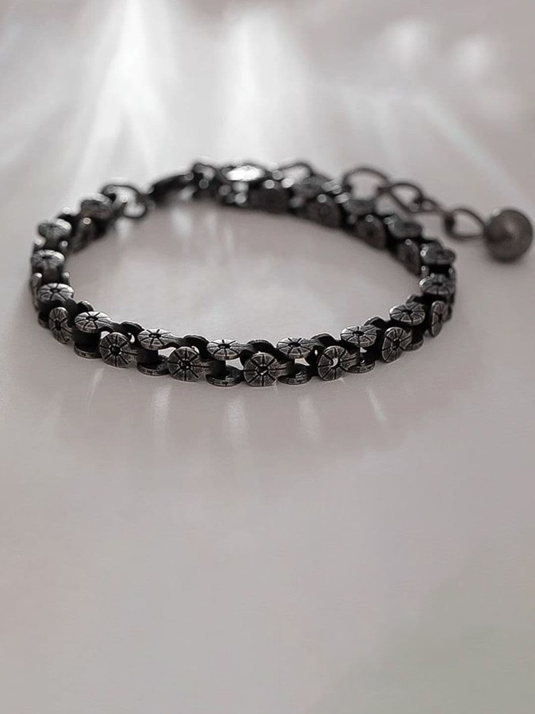 StyleCast x Revolte Men Stainless Steel Silver-Plated Link Bracelet - view 1