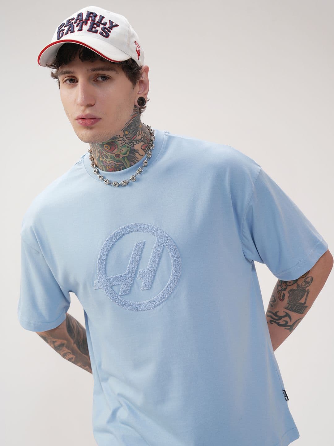 HIGHLANDER Round Neck Drop-Shoulder Sleeves Oversized T-shirt - view 1