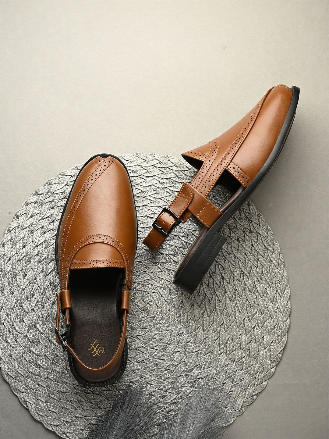 House Of Pataudi Men Textured Shoe Style Sandals - view 1