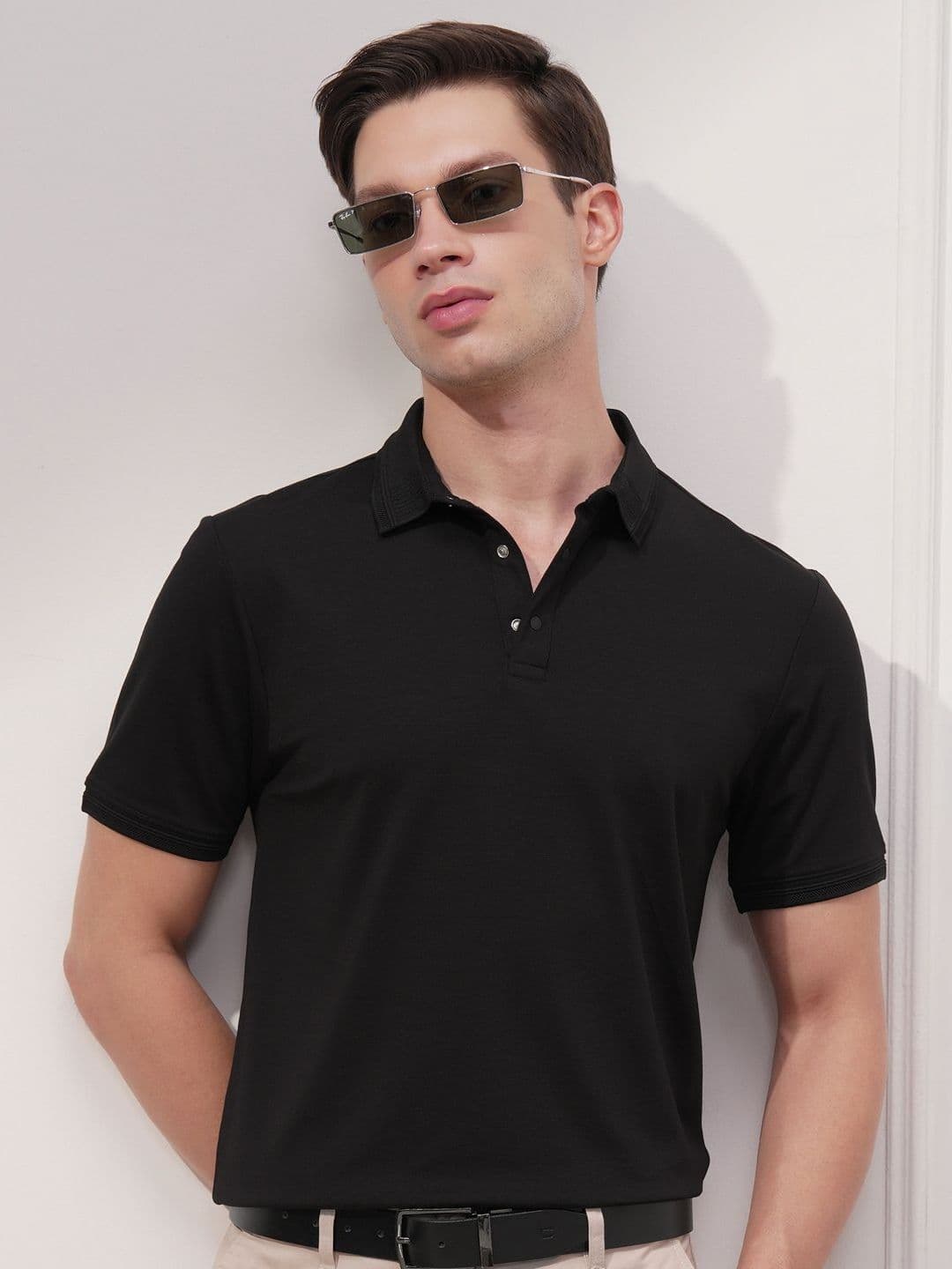 HIGHLANDER Polo Collar Round Neck T-shirt - view 1