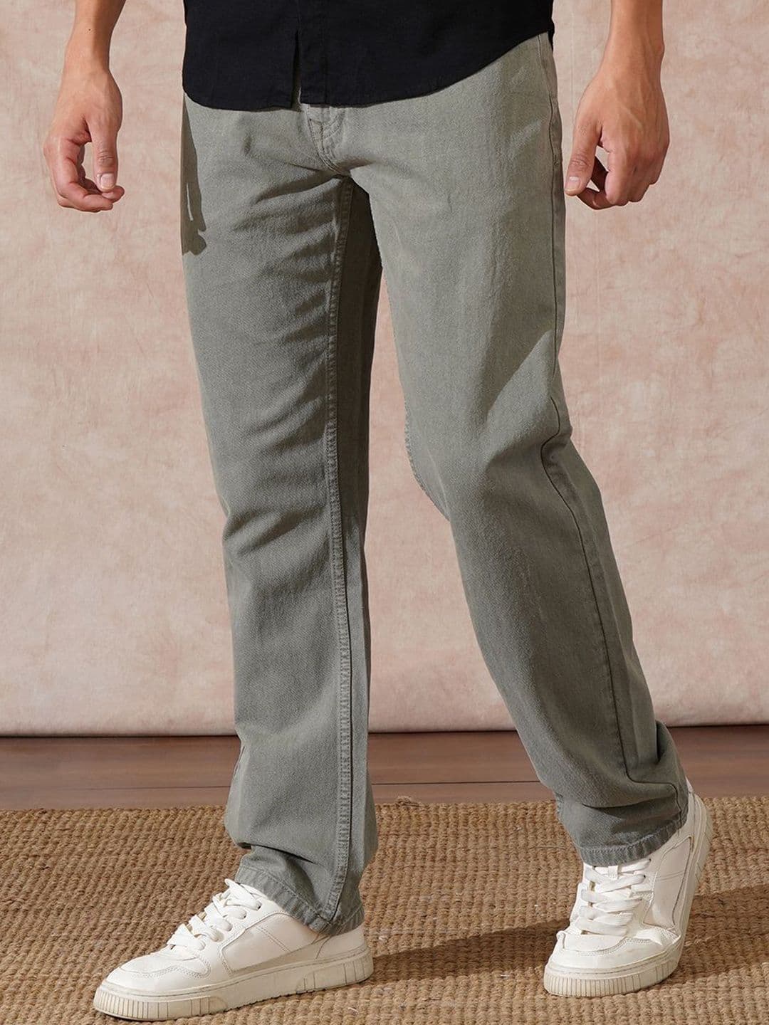 WROGN Men Comfort Relaxed Fit Mid-Rise Light Fade Regular Non Stretchable Jeans - view 1