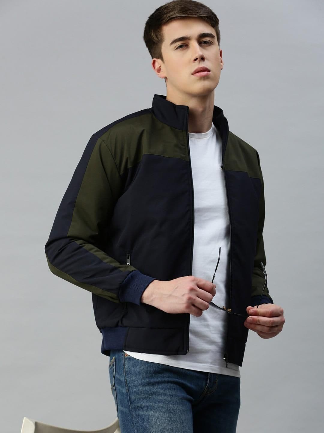 VOXATI Colourblocked Stand Collar Jacket - view 1