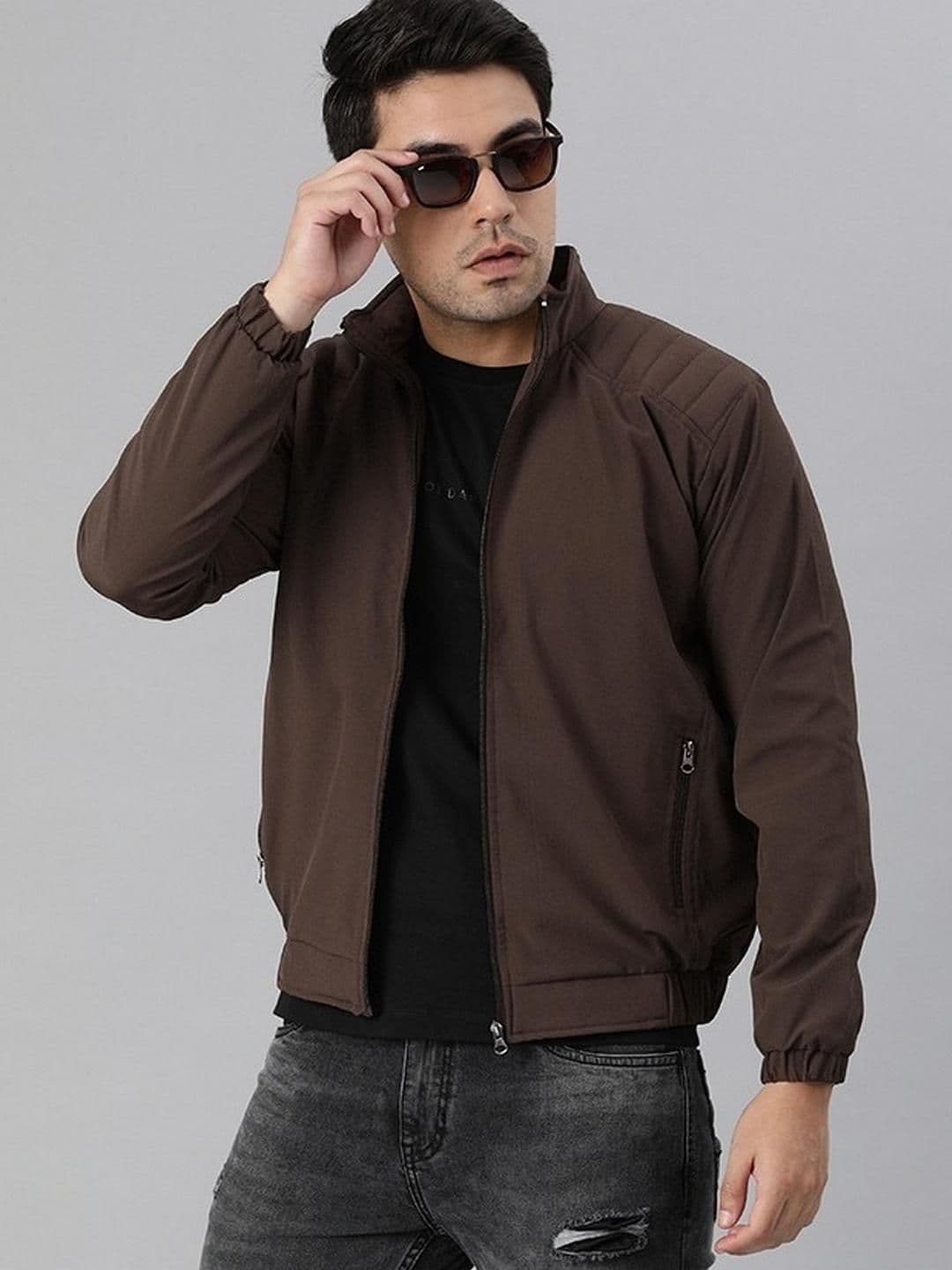 VOXATI Stand Collar Bomber Jacket - view 1