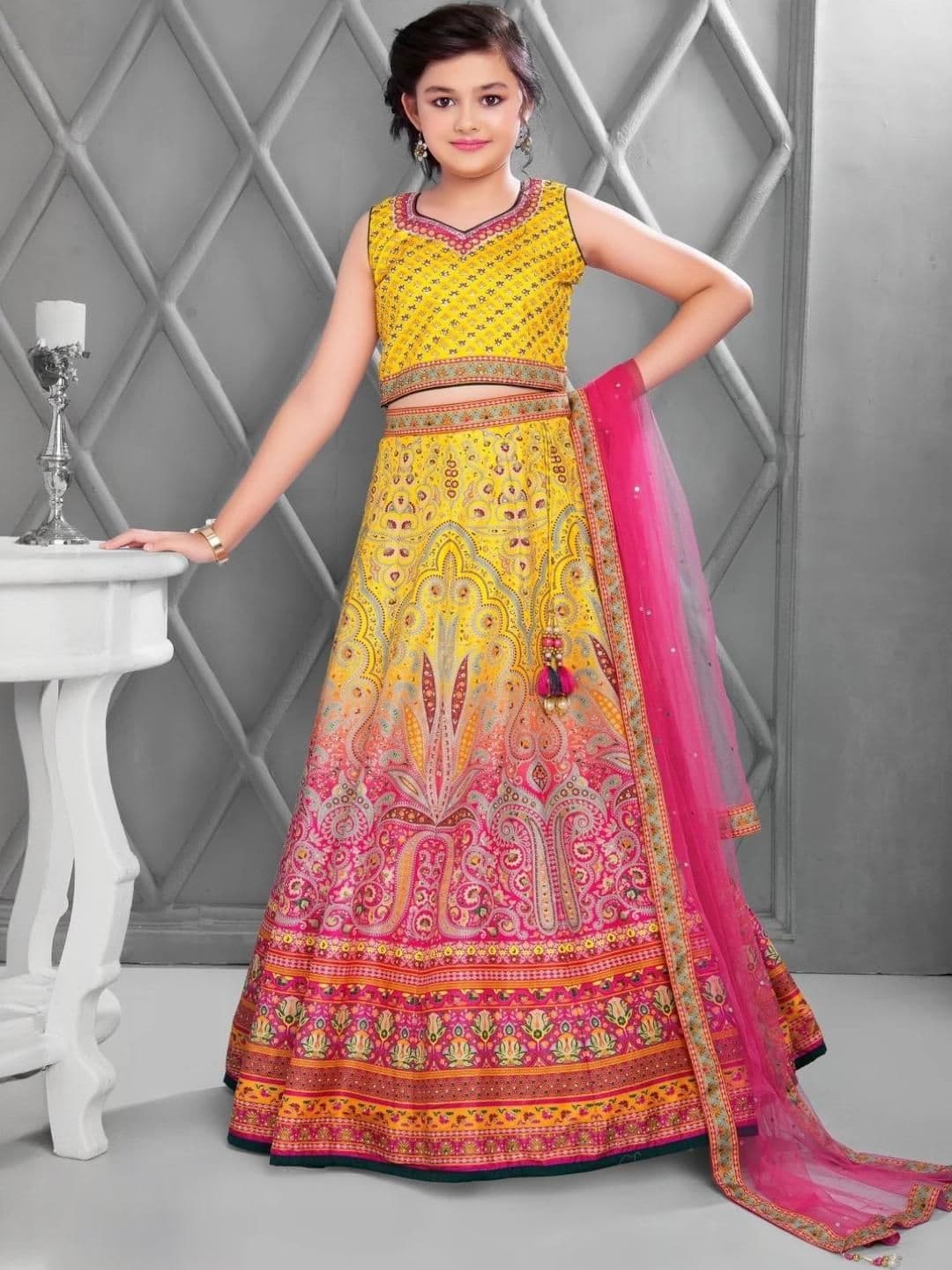 NTURVA Girls Art Silk Lehenga Choli - view 1
