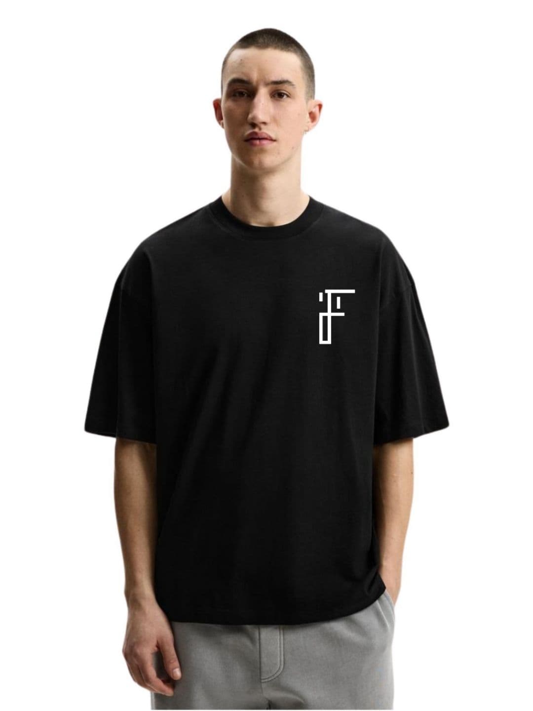 Fashnobic Men Typography Printed Round Neck Cotton Oversized T-shirt - view 1