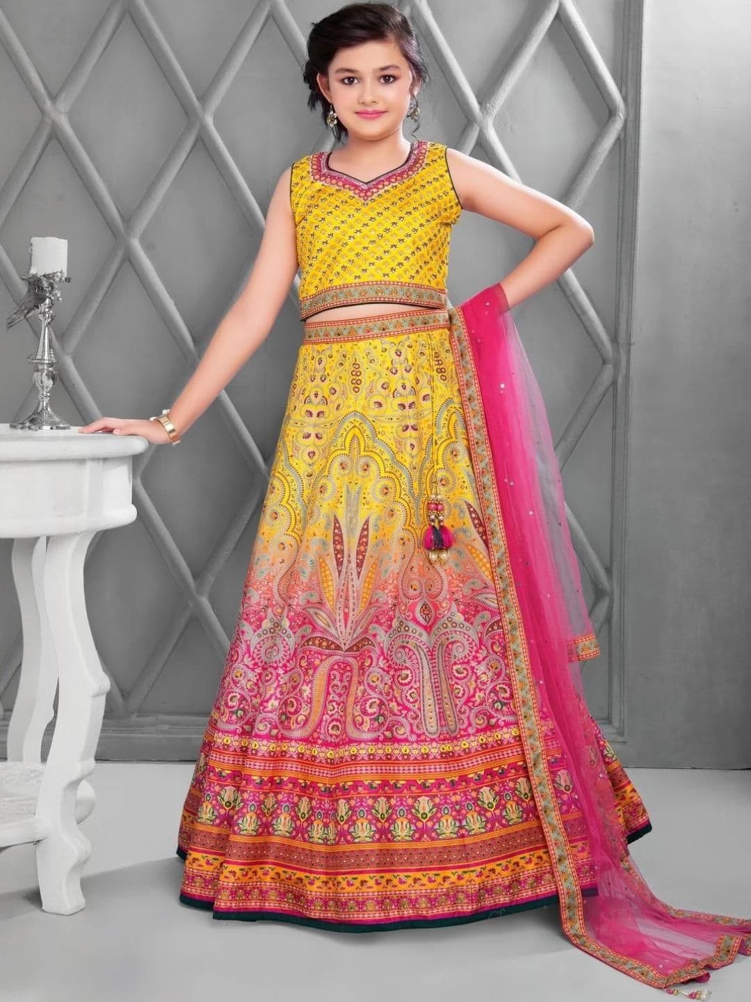 NTURVA Girls Art Silk Lehenga Choli - view 1