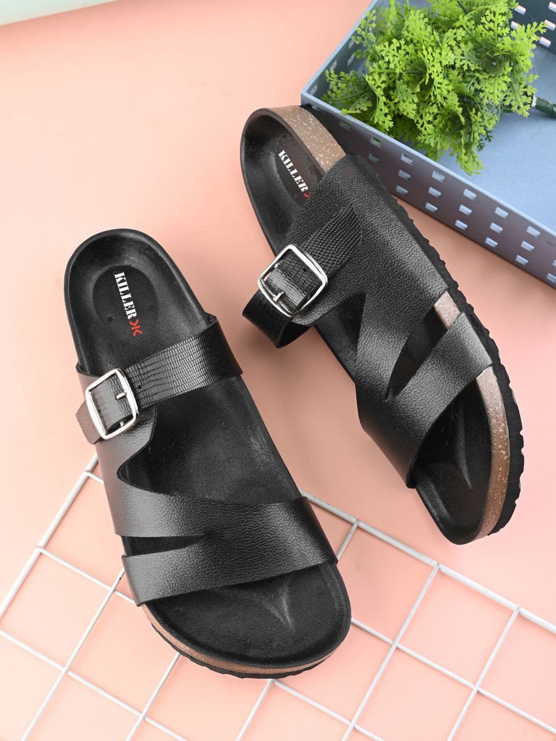 Killer Men Synthetic Leather Comfort Sandals - view 1
