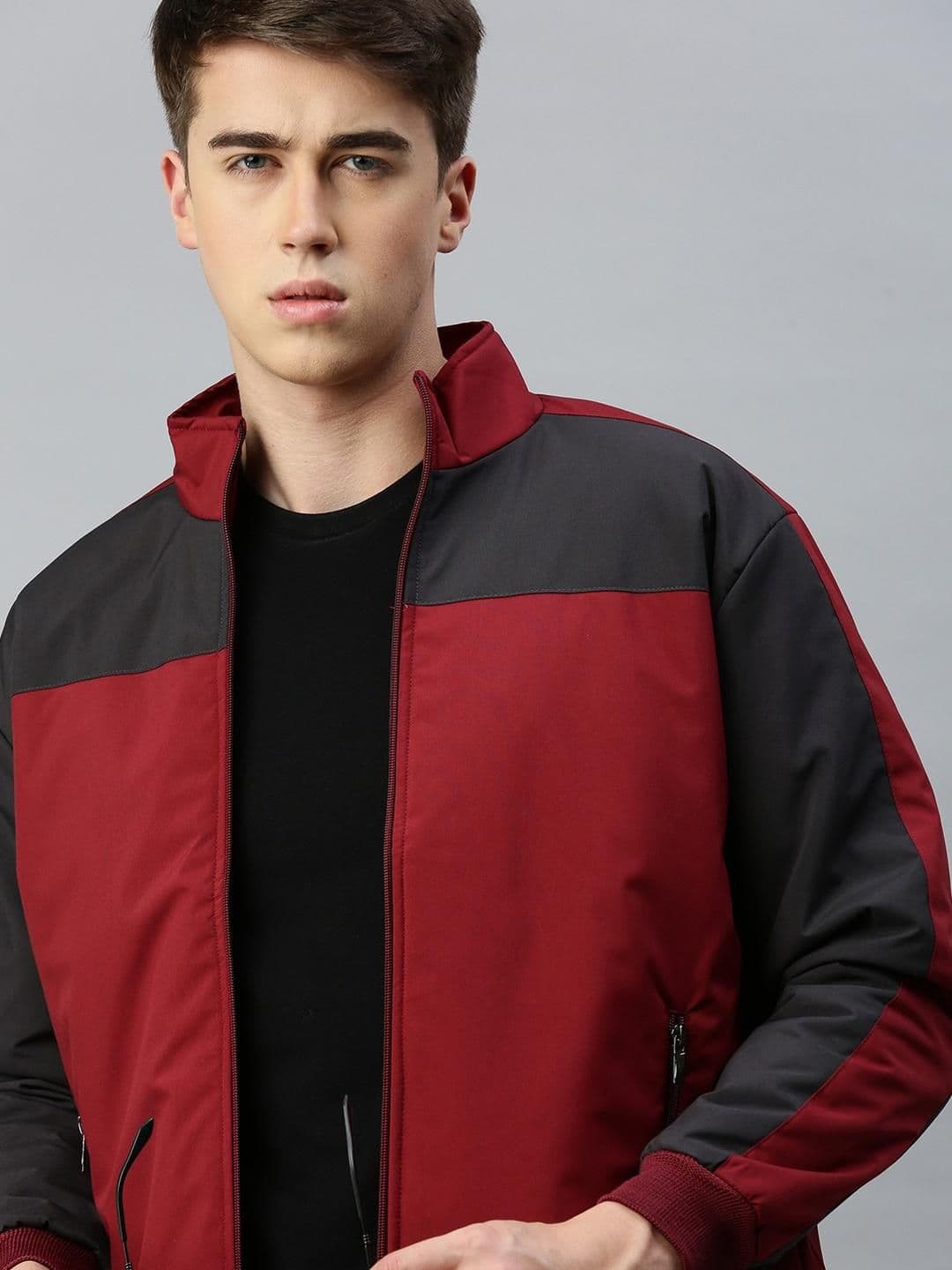 VOXATI Colourblocked Stand Collar Jacket - view 1