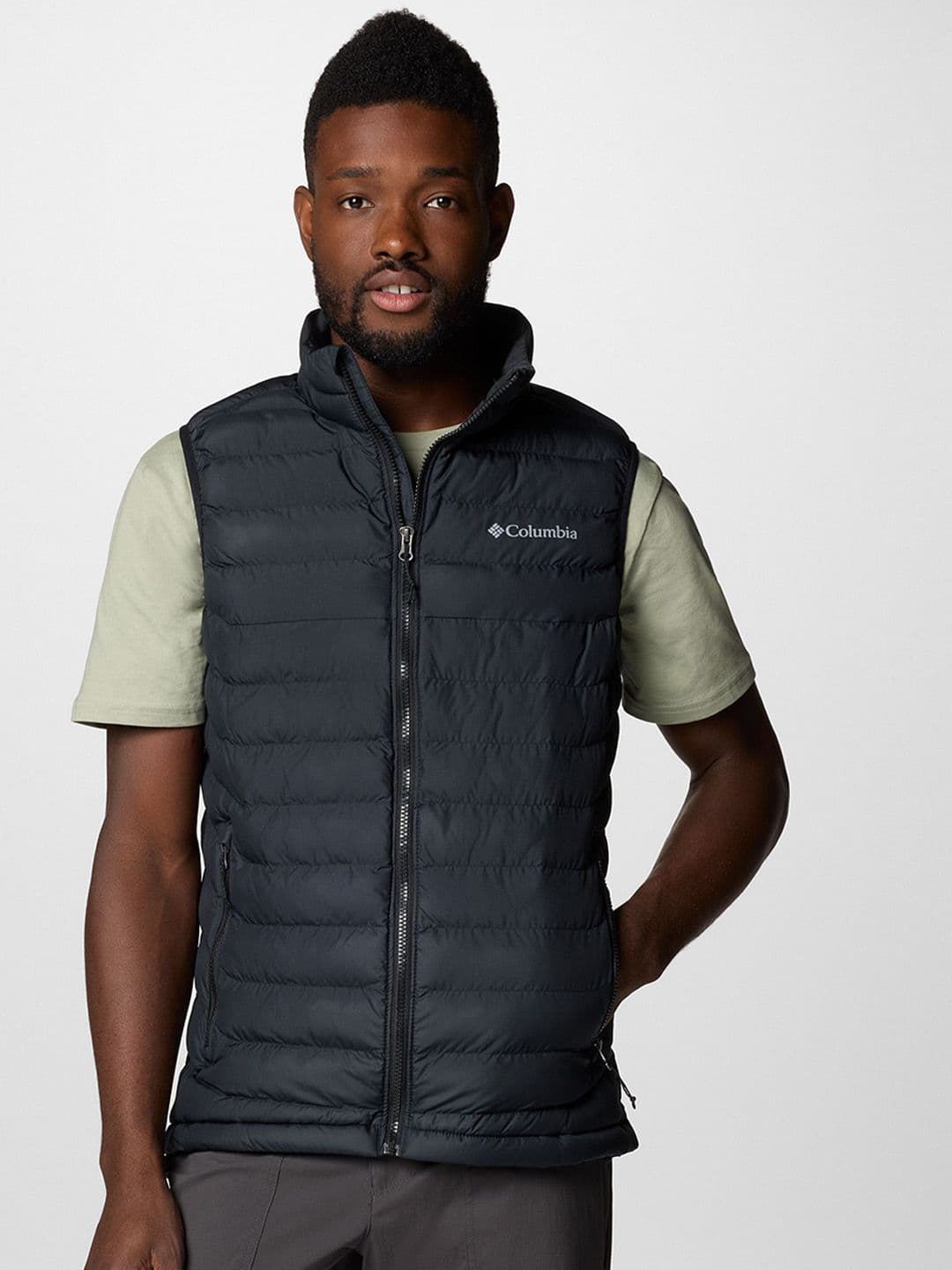 Columbia Men Powder Lite II Brand Logo Lightweight Casual Gilet - view 1