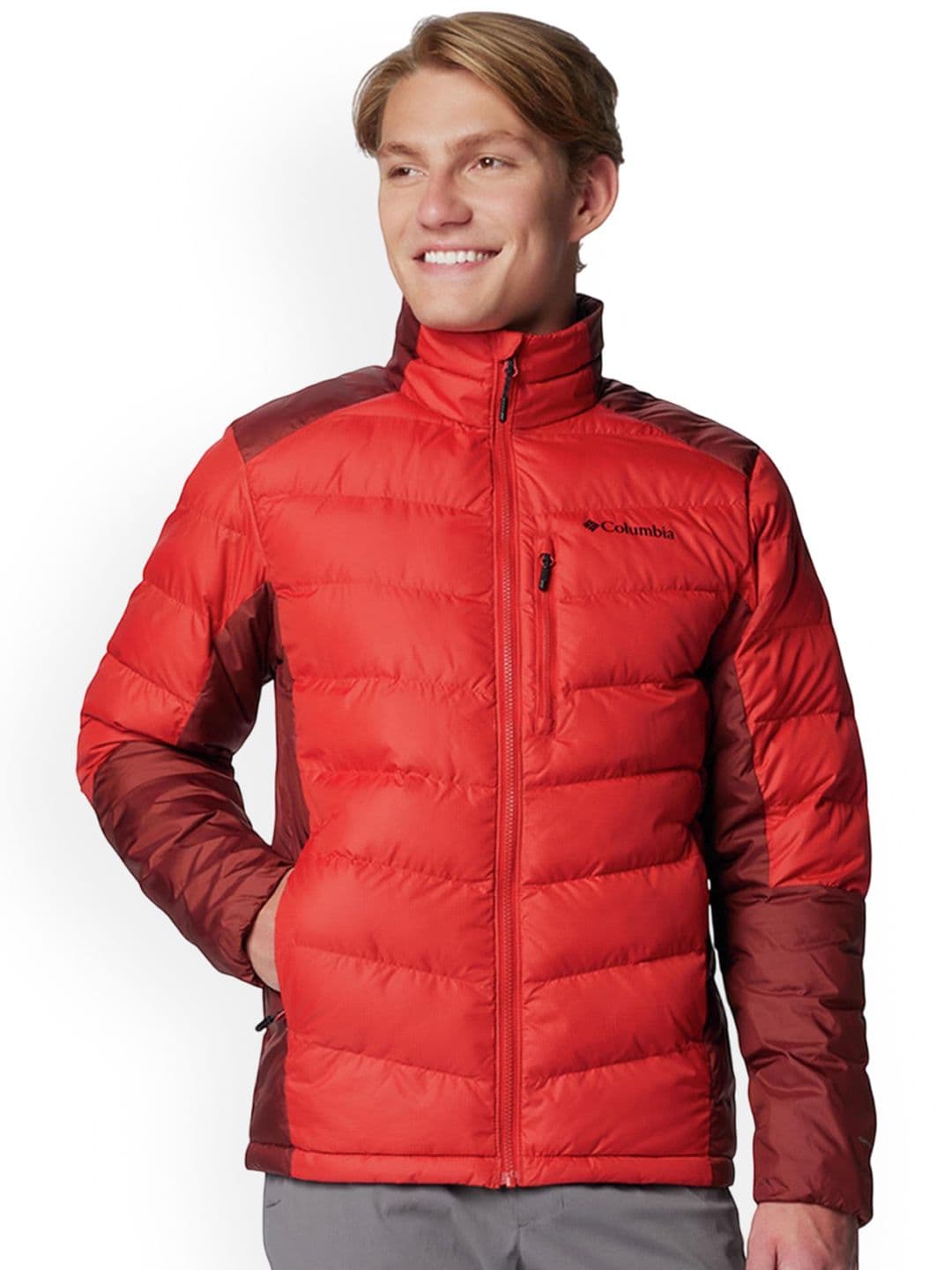 Columbia Men Mock Collar Colourblocked Lightweight Labyrinth Loop II Padded Jacket - view 1