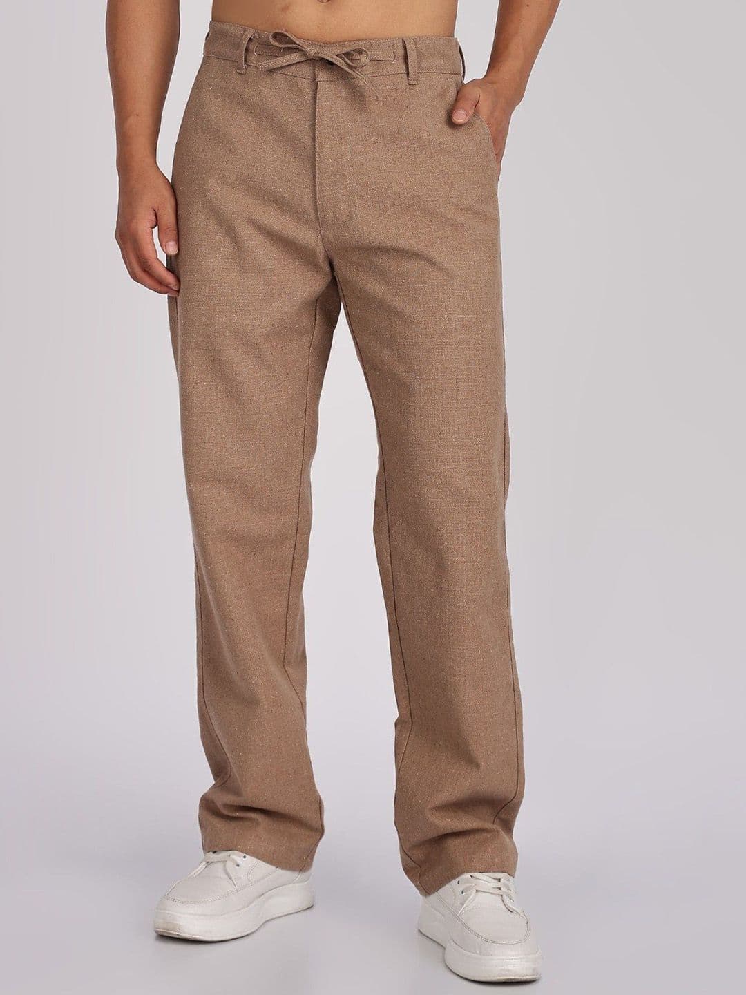 BEVDAAS Men Comfort Regular Fit Mid-Rise Cotton Trouser - view 1