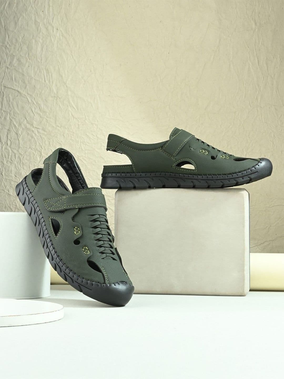 SERVER Olive Comfortable & Lightweight Sandals - view 1