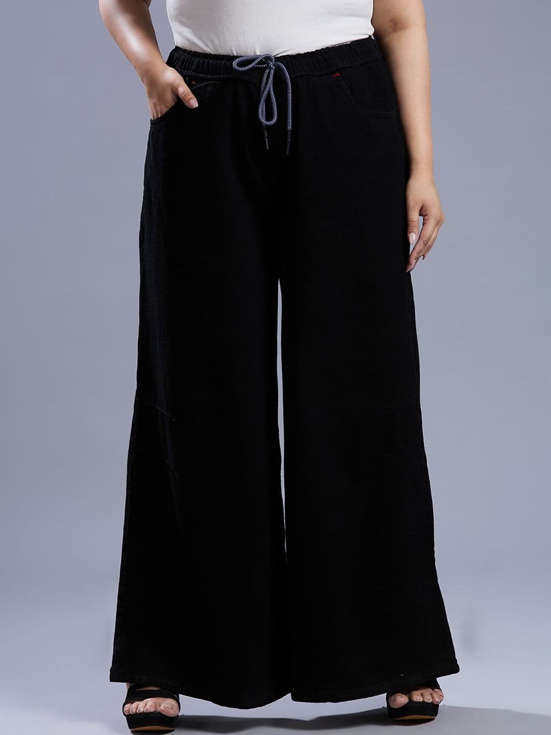 Turning Blue Women Wide Leg High-Rise Cotton Jeans - view 1
