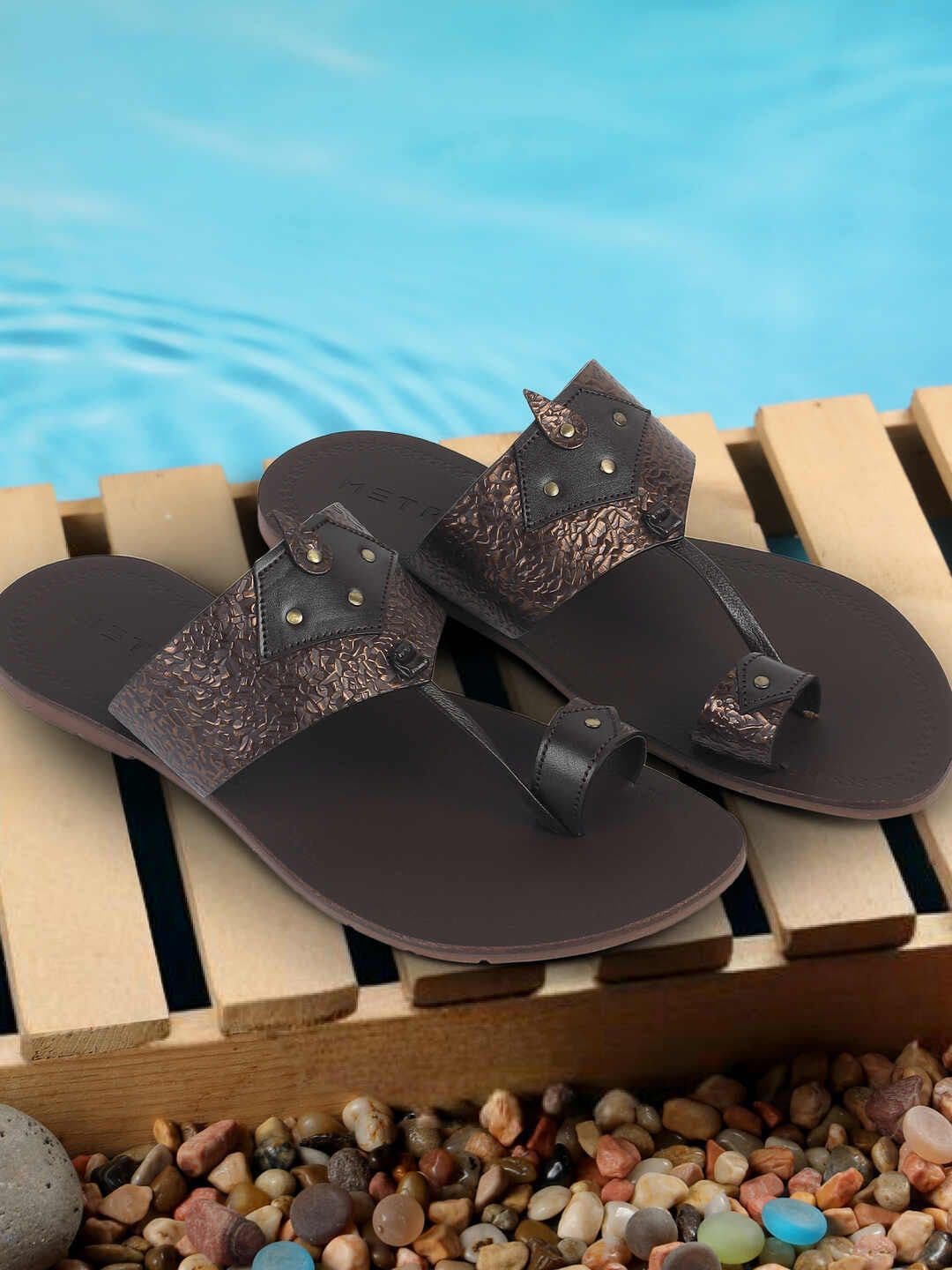 Metro Men Ethnic Leather Comfort Sandals - view 1