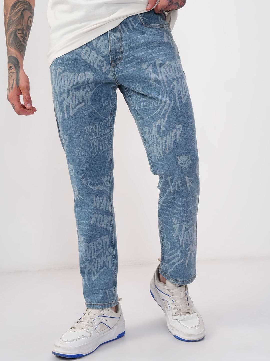 HIGHLANDER Marvel Black Panther Men Baggy Fit Jeans - view 1