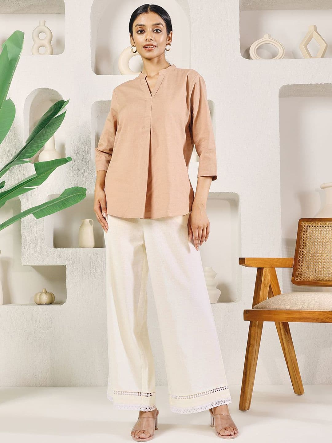 FIORRA Women Slip-On Lace Palazzos - view 1