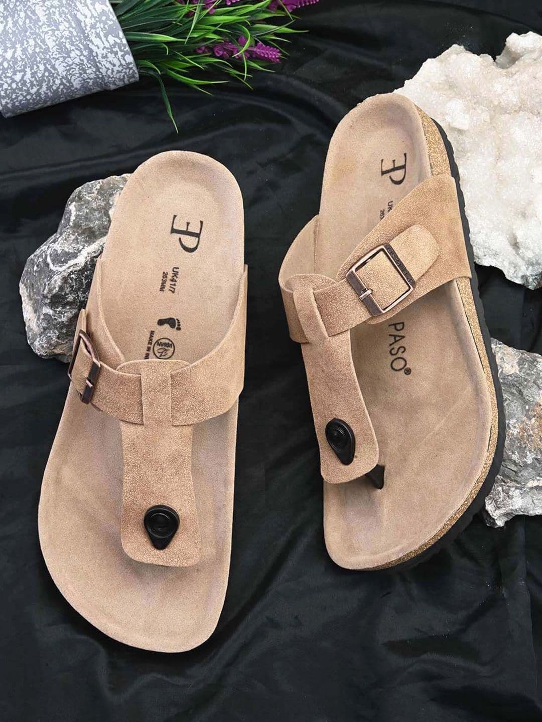 El Paso Men Slip On Flip Flops - view 1